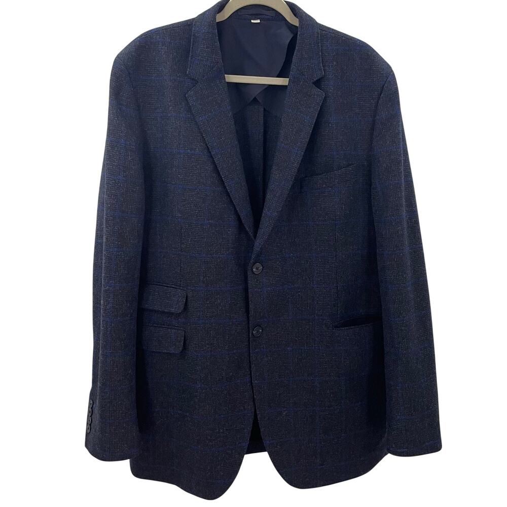 Boden x Abraham Moon Men’s Wool Blazer Suit Jacket Plaid 48L